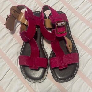 Steve Madden Fuchsia Buckle Sandals